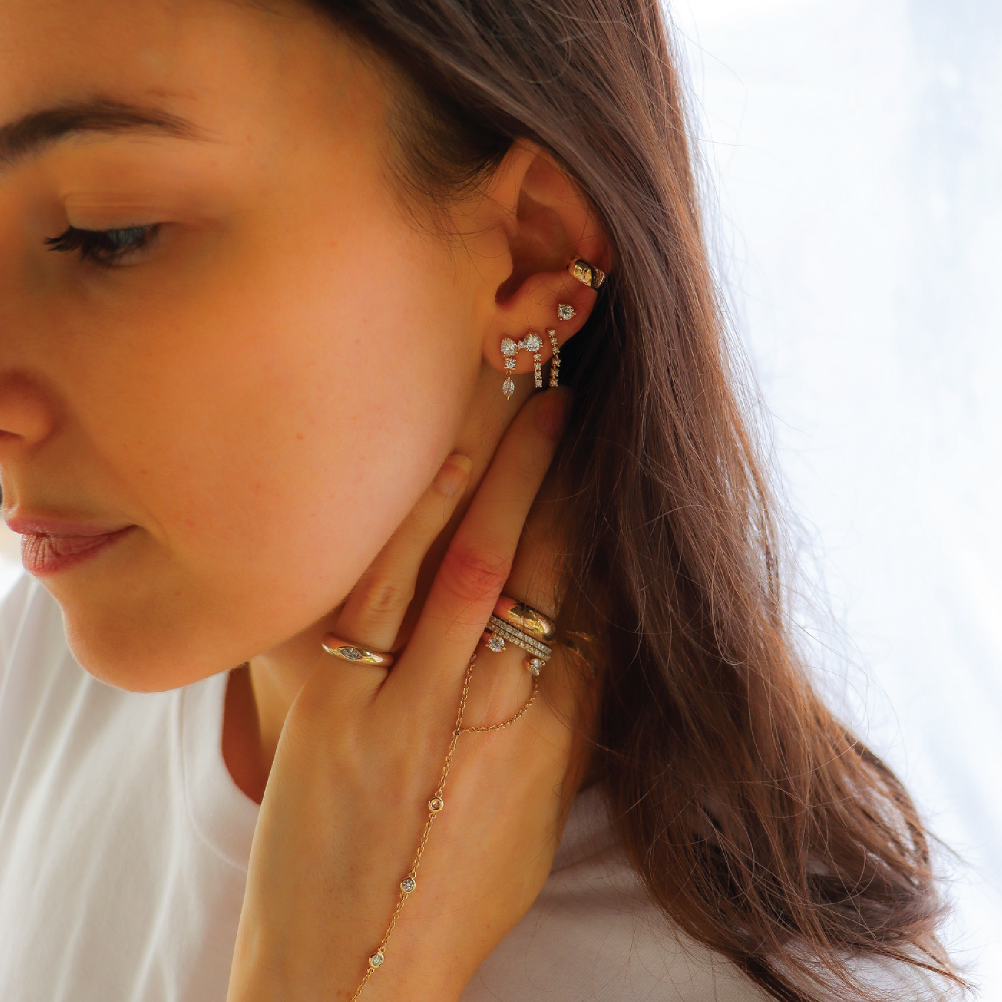 Diamond Cluster Earrings