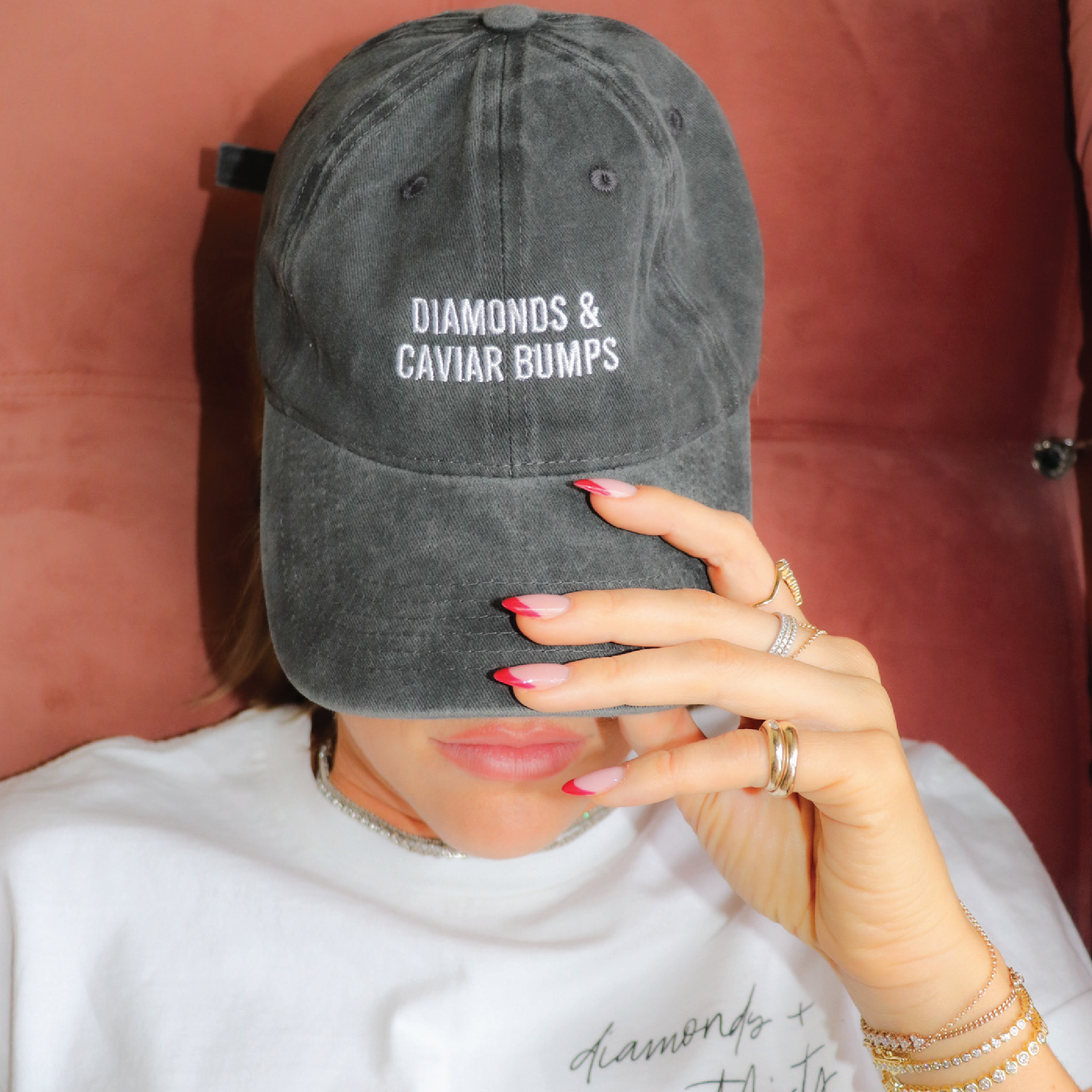 Diamonds & Caviar Bumps Dad Hat