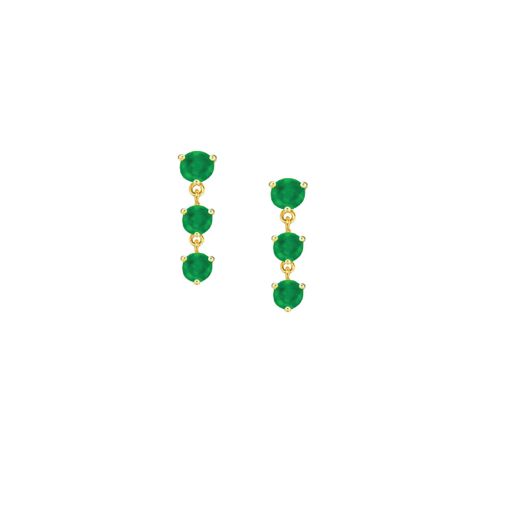 Triple Emerald Drop Studs – DIAMONDS + SWEATSHIRTS