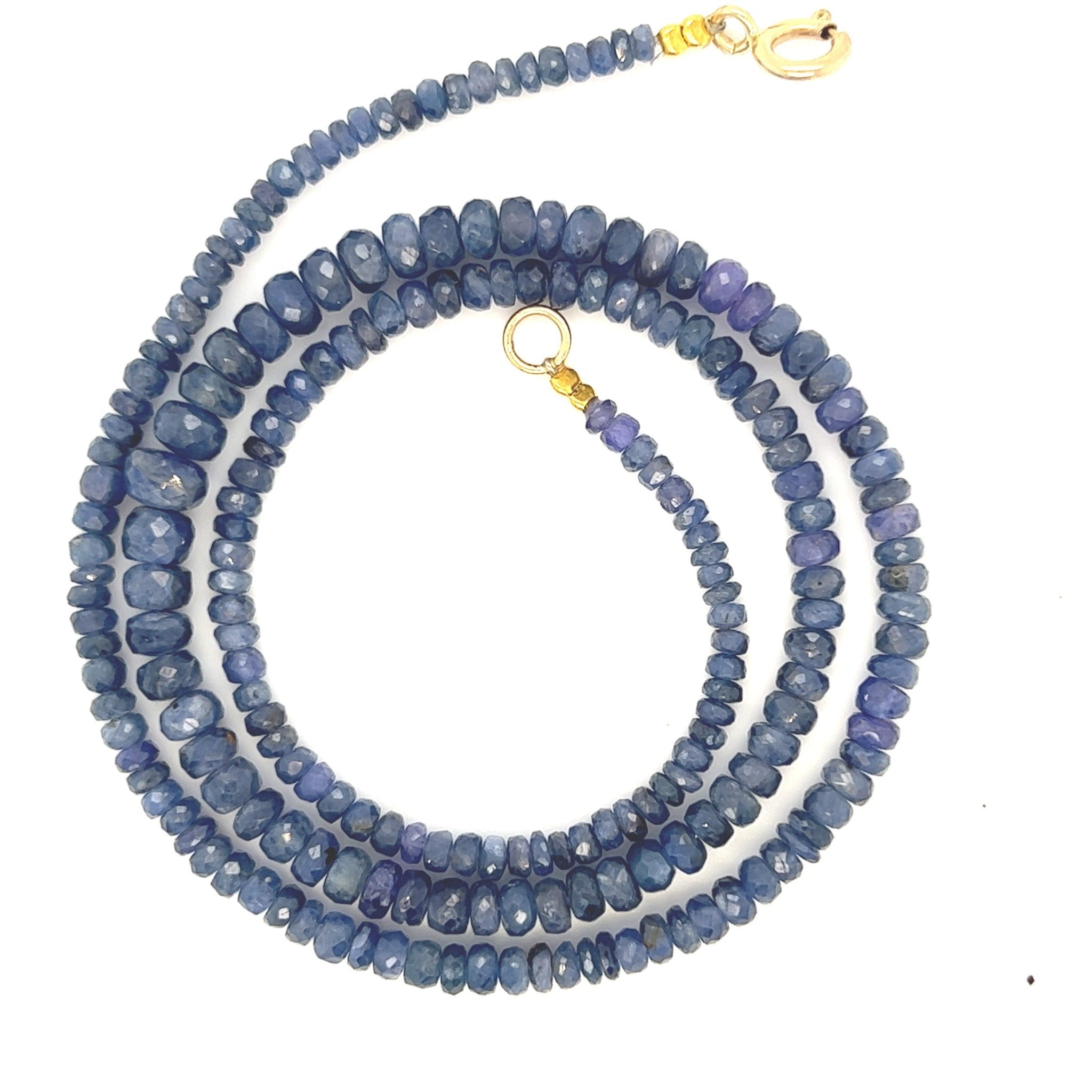Strand Of Sapphire Beads Necklace
